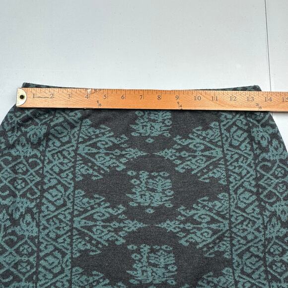 Peruvian Connection Skirt Womens Small Green Pima Cotton Pullon Stretch Career - Picture 6 of 9